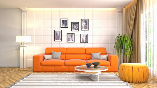 istock Interior of the living room. 3D illustration 1000144912