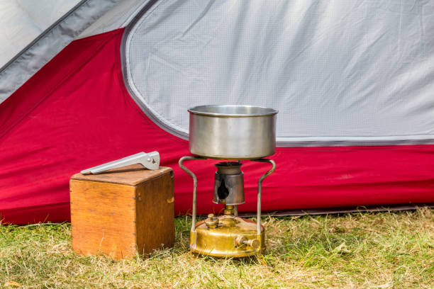 istock Cooking equipment on a campsite 1000152950