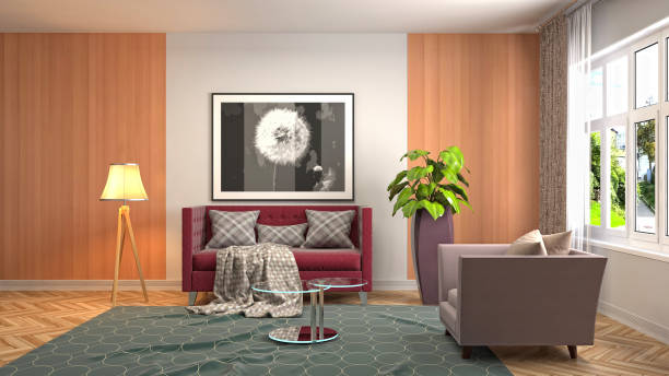 istock Interior of the living room. 3D illustration 1000153182