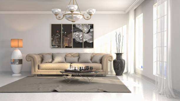 istock Interior of the living room. 3D illustration 1000153496