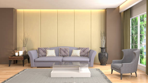 istock Interior of the living room. 3D illustration 1000153584