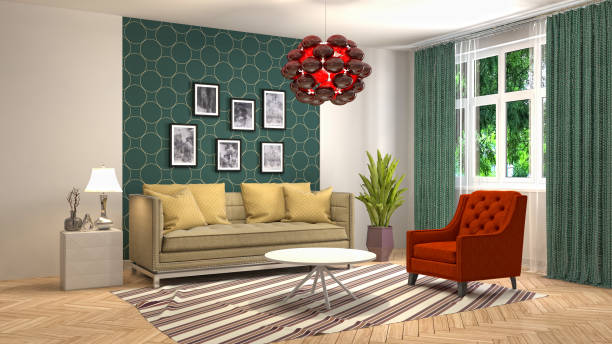 istock Interior of the living room. 3D illustration 1000163982
