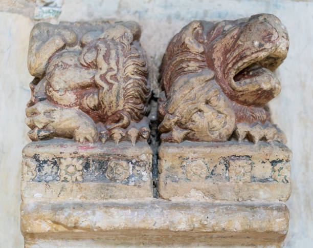 istock Lion Bas relief sculptures Salamanca Cathedral 1000203460