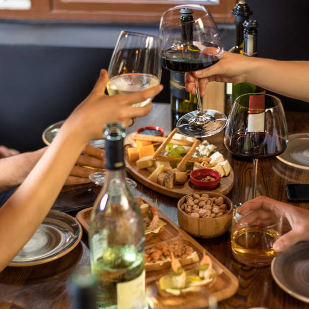 istock Tasty snacks and wines 1000224380