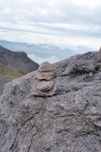 istock Rock cairn on Cayambe Volcano 1000261256