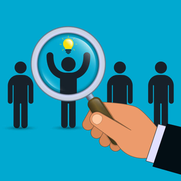 istock Search for talent with idea illustration. Looking for employees and job, business, human resource. Looking for man, vector. 1000301520