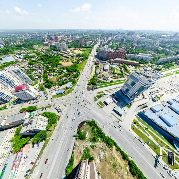 istock Aerial city view. Urban landscape. Copter shot. Panoramic image 1000329846