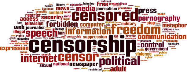 concept de cloud pour le mot censure - censorship photos et images de collection