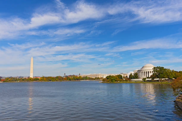 istock Washington DC panorama in autumn with Thomas Jefferson Memorial and Washington Monument. 1000394770