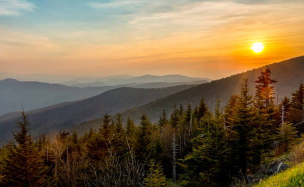 istock Sunrise Over Rolling Mountain Range at Great Smoky Mountains National Park 1000401444