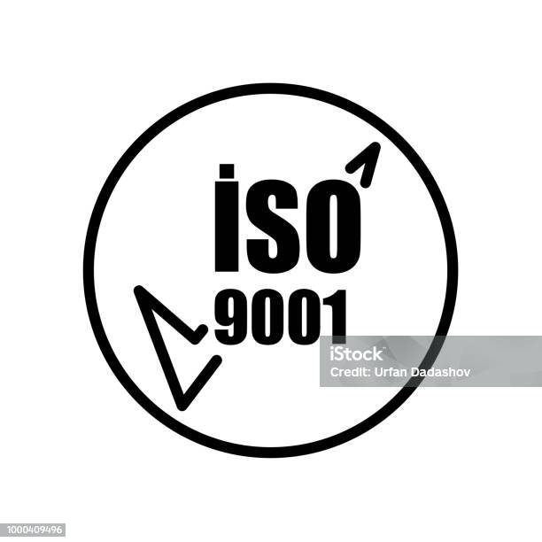 Iso 9001 Icon Isolated On White Background Stock Illustration - Download Image Now - Badge, Business, Certificate