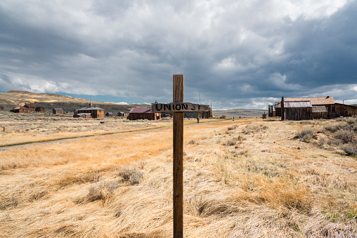 Sign with street name in Bodie