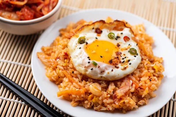 istock Kimchi fried rice with fried egg, Korean food 1000468132
