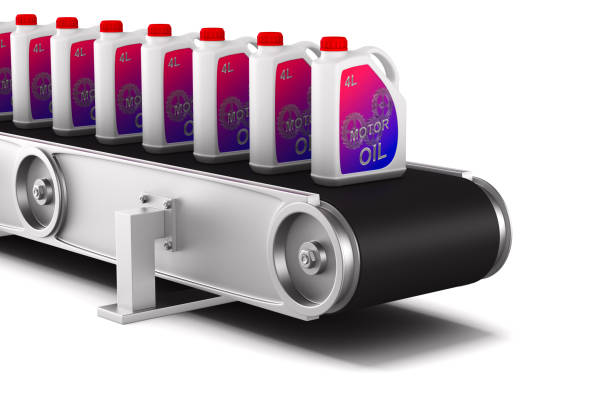 istock conveyor on white background. Isolated 3D illustration 1000475048