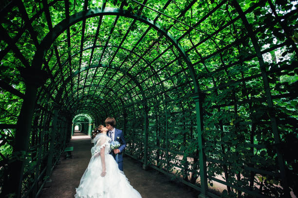 istock Wedding Couple on Wedding Walk 1000475788