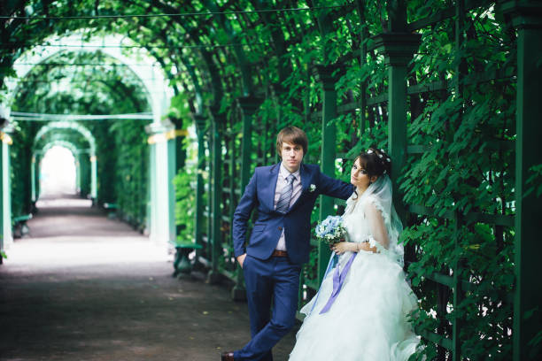 istock Wedding Couple on Wedding Walk 1000475926