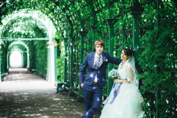 istock Wedding Couple on Wedding Walk 1000475928