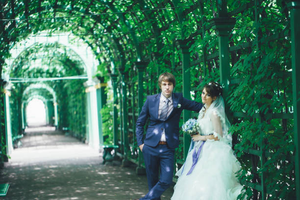 istock Wedding Couple on Wedding Walk 1000475934