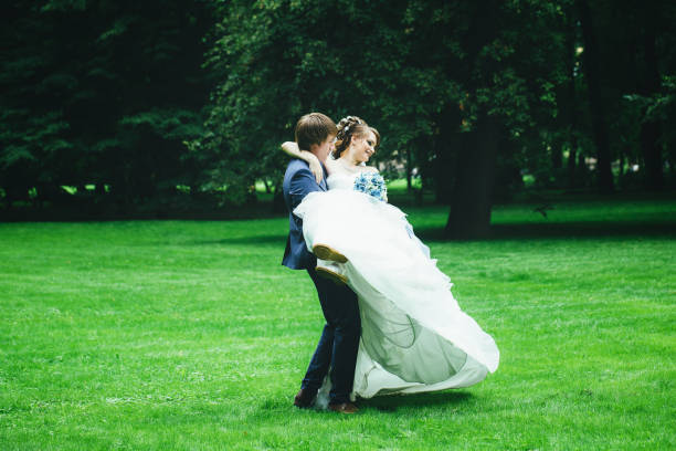istock Wedding Couple on Wedding Walk 1000479834