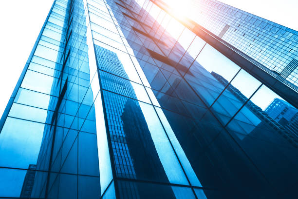 istock Glass curtain wall building 1000493890