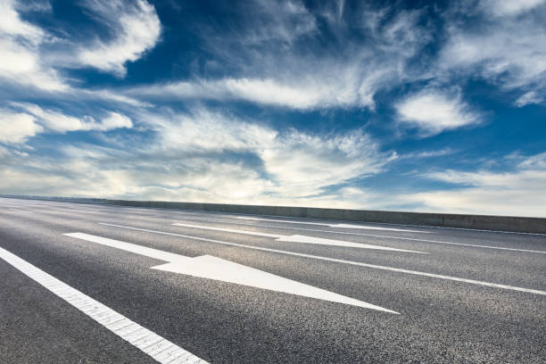 istock Beautiful sky cloud and asphalt road landscape 1000501972