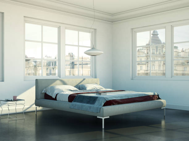 istock modern bedroom with king-size bed and modern decor 1000505104