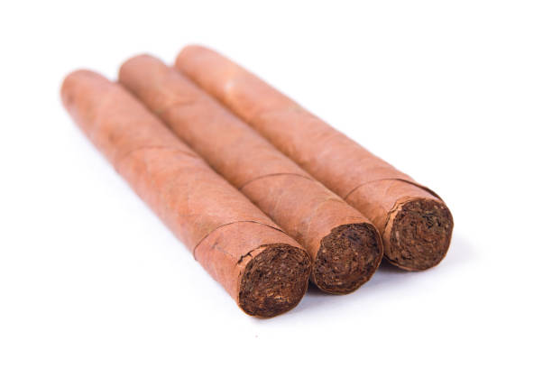 istock Cuban big cigars isolated on white background 1000640704