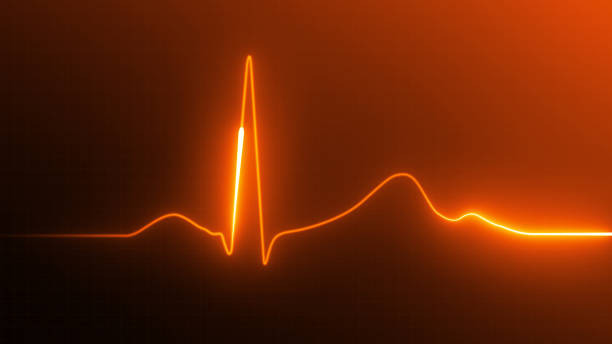 Red heart beat pulse graphic line on white, healthcare medical sign with heart cardiogram, cardiology concept pulse rate diagram illustration