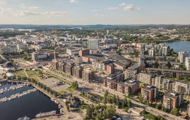 istock Aerial view of Jyvaskyla 1000648752