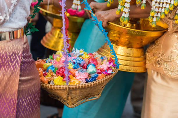 istock Ordination ceremony in buddhist change man to monk 1000657222