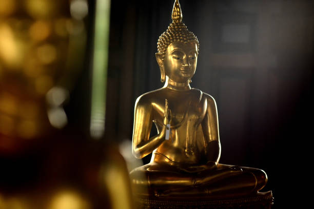 istock Golden buddha state in the art style 1000664004