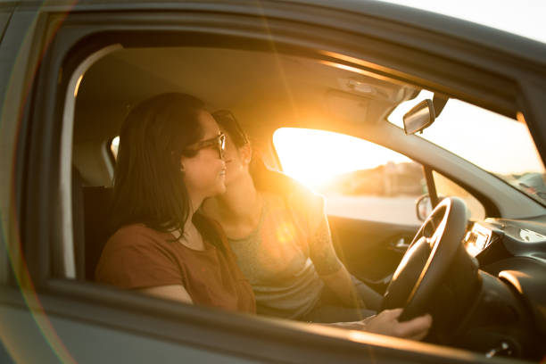 istock Couple in love on a road trip 1000682166