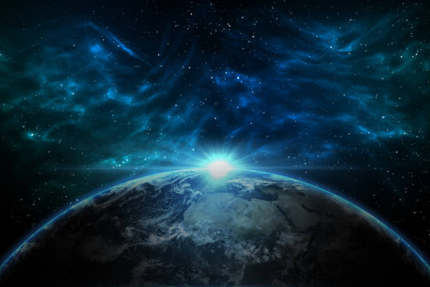 istock Overview of edge of the earth from outer space 1000730942