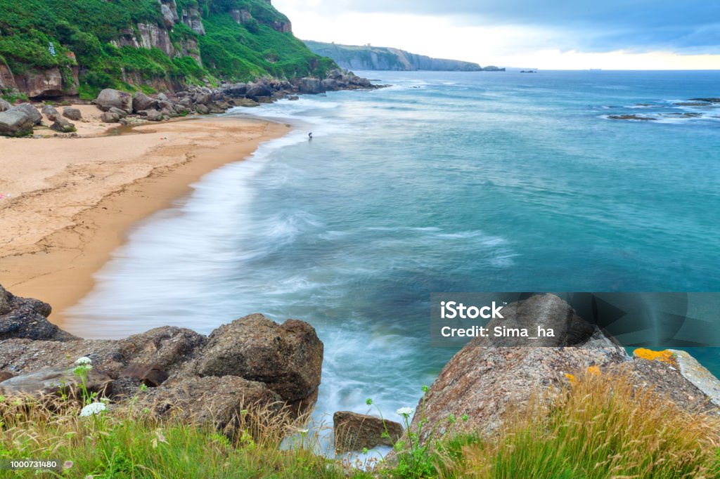 The beach of Nora. Gijon. Spain Asturias Stock Photo