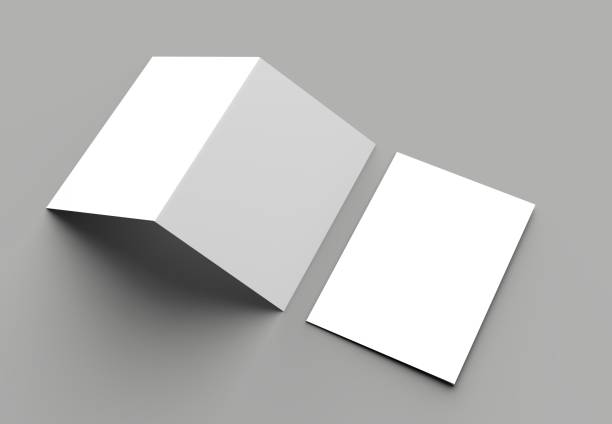istock A4 size single pocket reinforced folder mock up isolated on gray background. 3D illustration. 1000741832