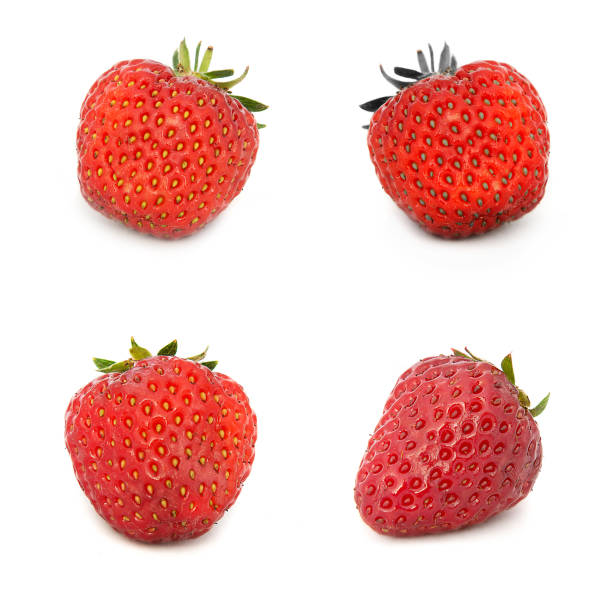 istock many different sets of strawberries on white background, isolate with strawberries, a lot different on one sheet. 1000764240