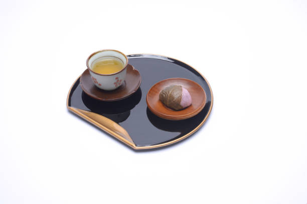istock Set of tea and Japanese confectionery 1000778078