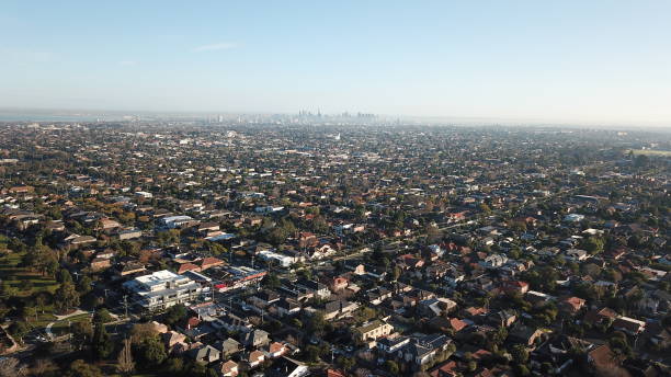 istock Residential district aerial view 1000803210