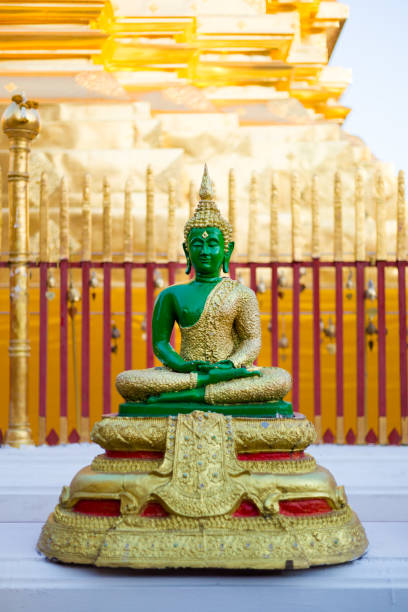 istock Buddha sculptures in old temple 1000810850