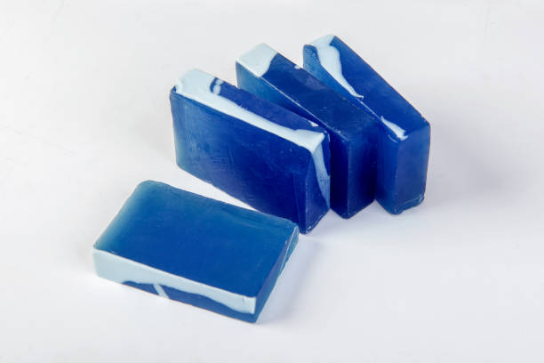 istock Hand made soap. Blue anemone soap. 1000813858