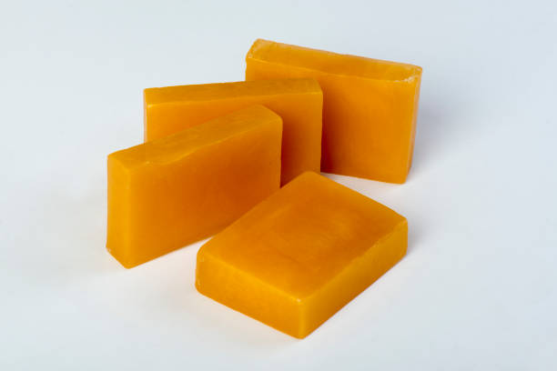 istock Hand made soap. Golden powder soap. 1000816016