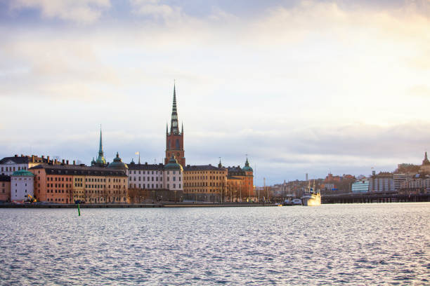 Riddarholmen, Gamla stan, Stockholm, Sweden Gamla Stan, the Old Town, is one of the largest and best preserved medieval city centers in Europe, and one of the foremost attractions in Stockholm, Sweden. lake malaren photos stock pictures, royalty-free photos & images