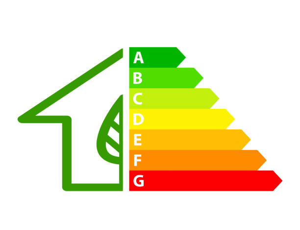 istock energy efficiency arrows and house icon ecology concept, stock vector illustration 1000841698
