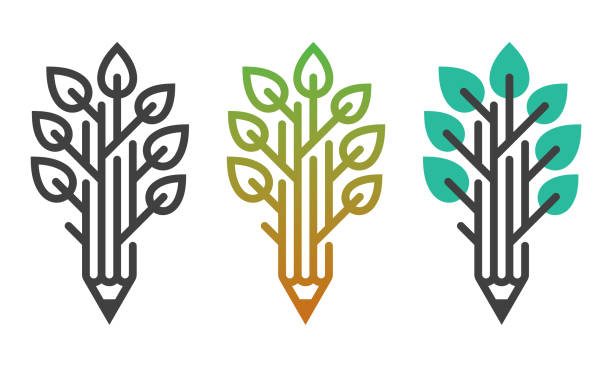 Education tree Line vector icon. Vector EPS 10, HD JPEG 5000 x 3000 px coach illustrations stock illustrations