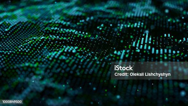 Green Computer Technology Background Big Data Visualization Technology ...