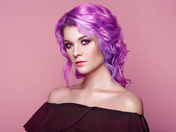 Beauty Fashion Model Girl With Colorful Dyed Hair Stock Photo - Download  Image Now - Dyed Hair, Color Image, Colors - iStock