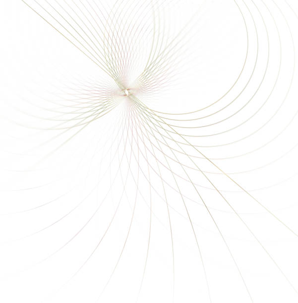 istock Illuminated curved lines. Glowing particles and wireframe. Futuristic illustration Technology digital vortex or swirl background. Abstract spirograph element. Fractal graphics. 1000850766