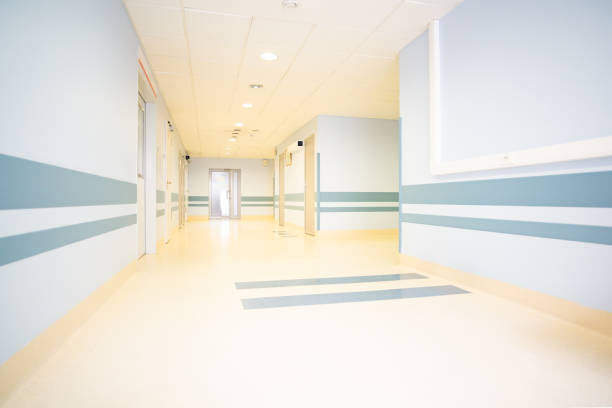 istock A long light corridor in a modern hospital 1000860526