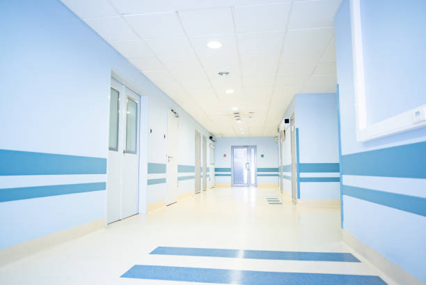 istock A long light corridor in a modern hospital 1000863090