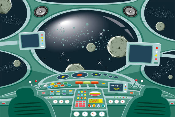 Spaceship interior Worked by adobe illustrator
included illustrator 10.eps and
300 dpi jpeg files...
easy editable vector... astronaut drawings stock illustrations